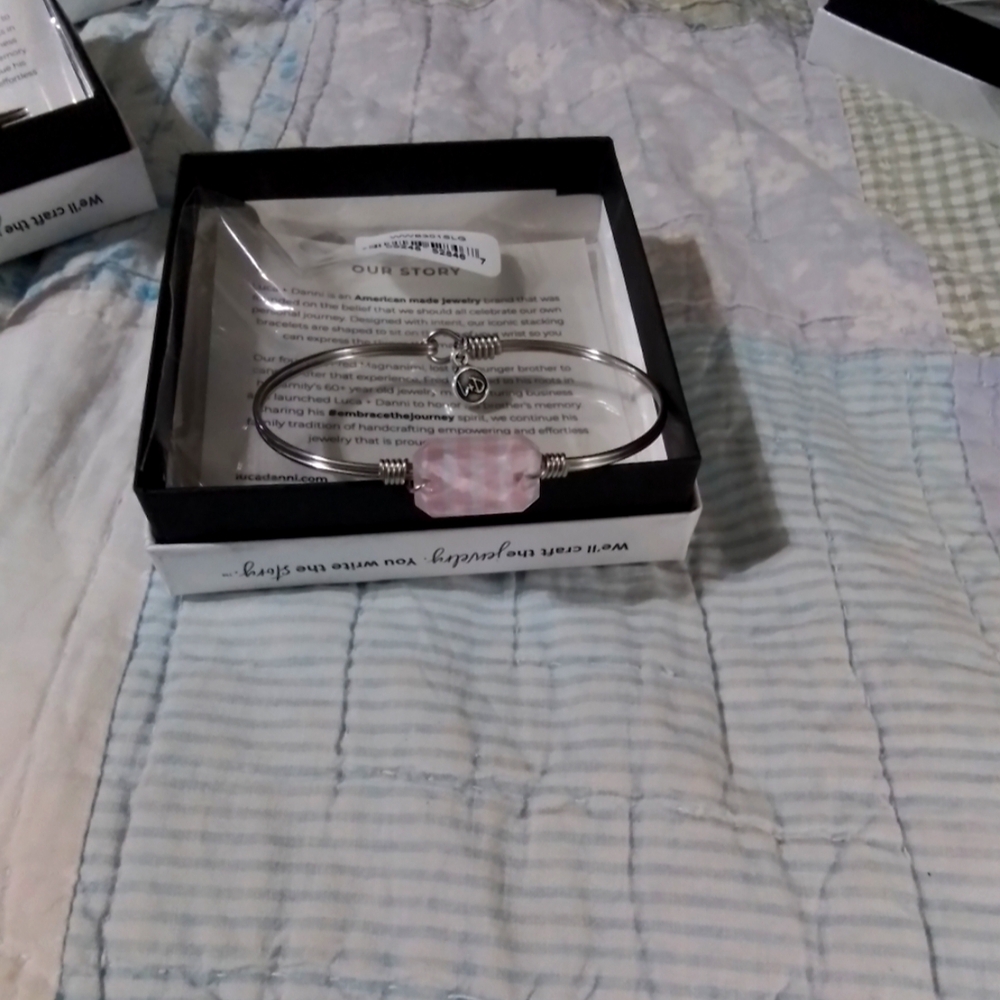 LUCA & DANNI PINK GINGHAM BRACELET